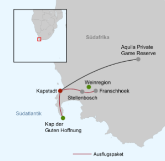 Südafrika Route