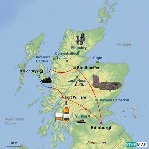 Schottland Karte